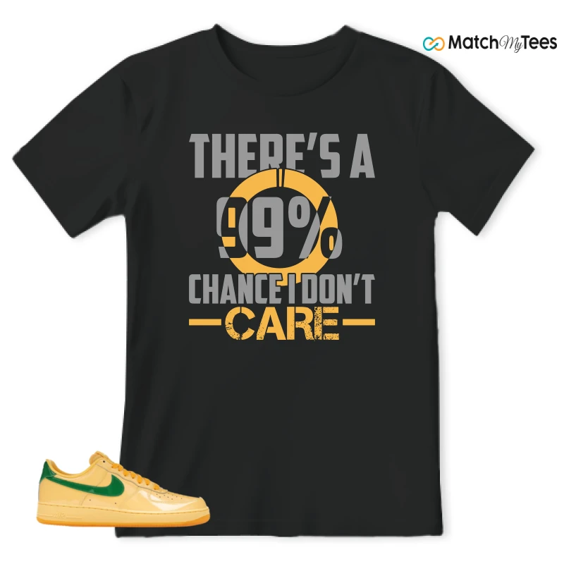 NIKE AIR FORCE 1 LOW PATENT LEATHER TOPAZ GOLD SNEAKER Matching Tees t-shirt