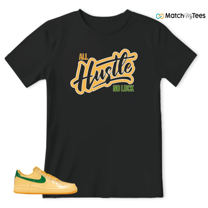 NIKE AIR FORCE 1 LOW PATENT LEATHER TOPAZ GOLD SNEAKER Matching Tees t-shirt