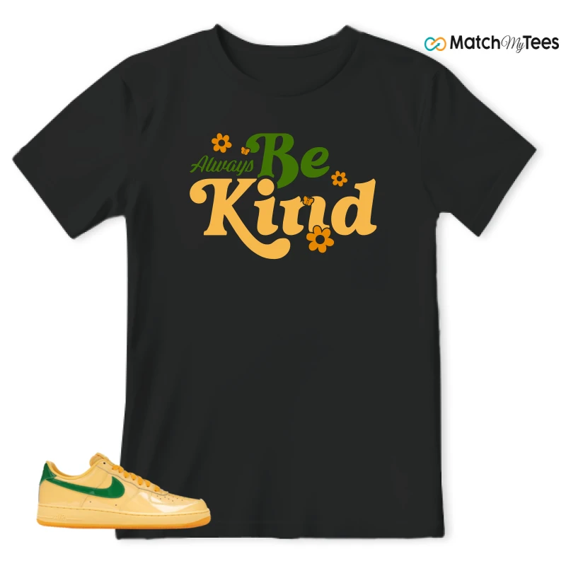 NIKE AIR FORCE 1 LOW PATENT LEATHER TOPAZ GOLD SNEAKER Matching Tees t-shirt