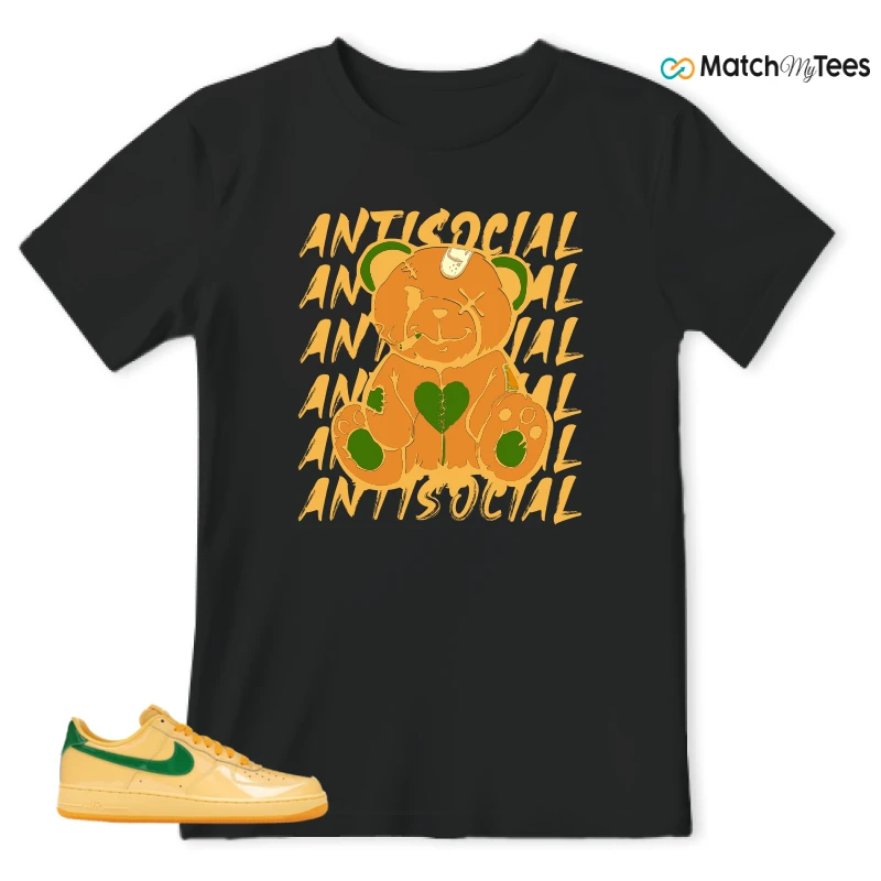 NIKE AIR FORCE 1 LOW PATENT LEATHER TOPAZ GOLD SNEAKER Matching Tees t-shirt