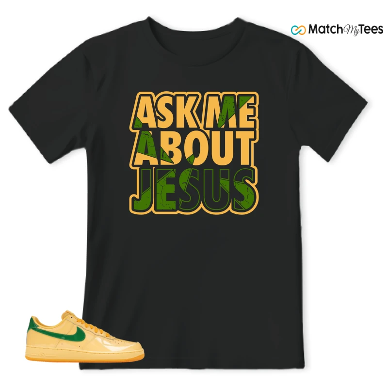 NIKE AIR FORCE 1 LOW PATENT LEATHER TOPAZ GOLD SNEAKER Matching Tees t-shirt