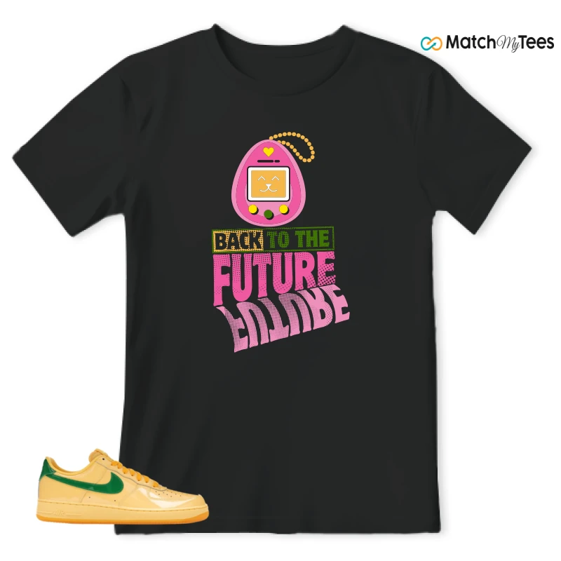 NIKE AIR FORCE 1 LOW PATENT LEATHER TOPAZ GOLD SNEAKER Matching Tees t-shirt