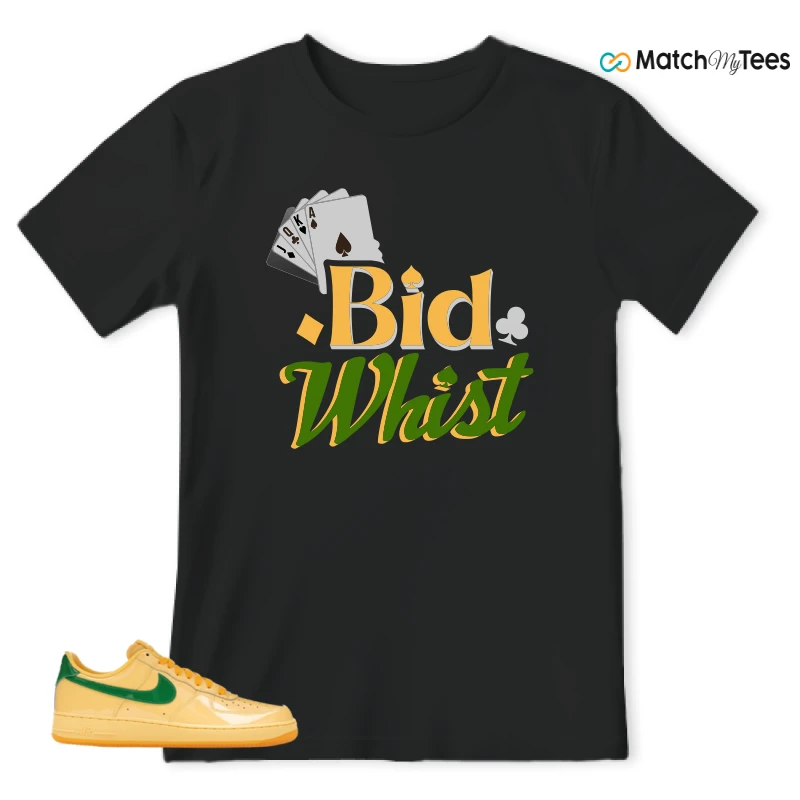 NIKE AIR FORCE 1 LOW PATENT LEATHER TOPAZ GOLD SNEAKER Matching Tees t-shirt