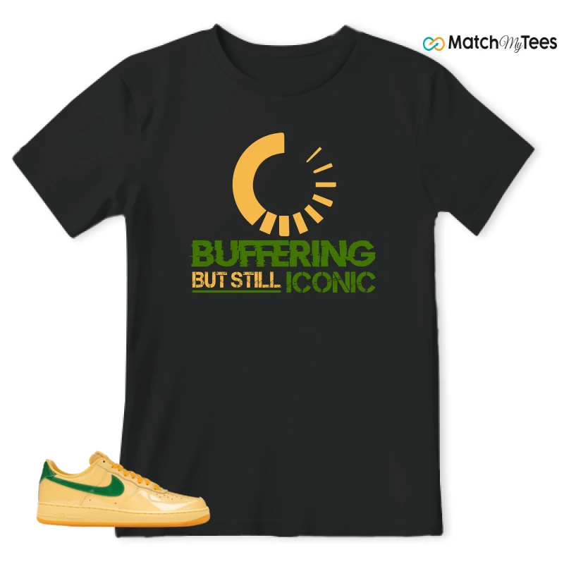 NIKE AIR FORCE 1 LOW PATENT LEATHER TOPAZ GOLD SNEAKER Matching Tees t-shirt