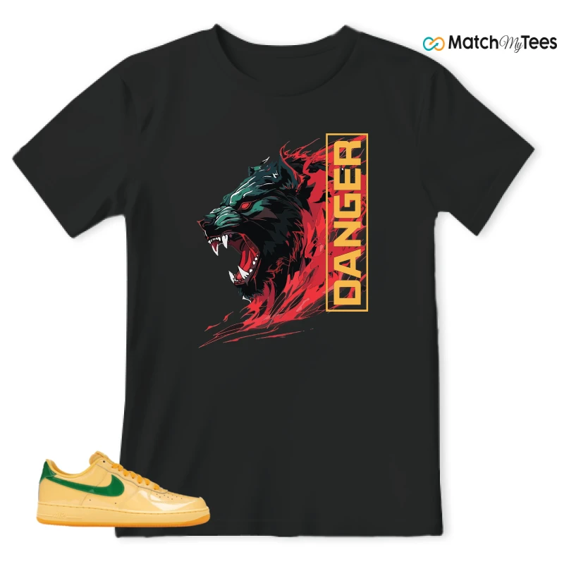 NIKE AIR FORCE 1 LOW PATENT LEATHER TOPAZ GOLD SNEAKER Matching Tees t-shirt