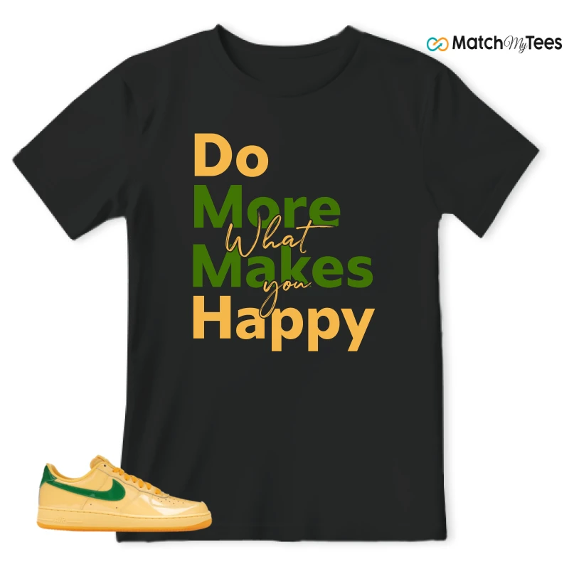 NIKE AIR FORCE 1 LOW PATENT LEATHER TOPAZ GOLD SNEAKER Matching Tees t-shirt