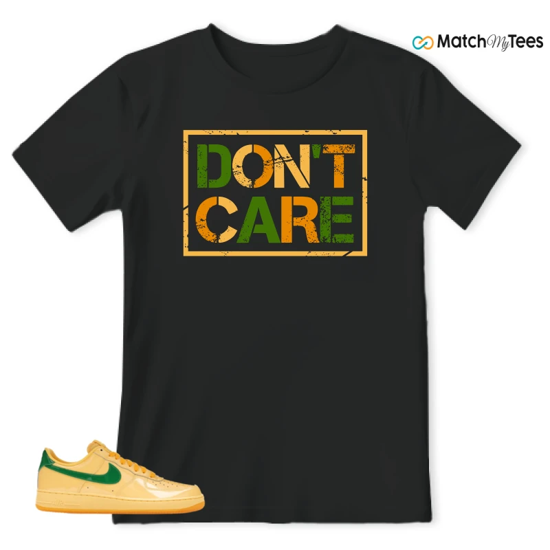 NIKE AIR FORCE 1 LOW PATENT LEATHER TOPAZ GOLD SNEAKER Matching Tees t-shirt