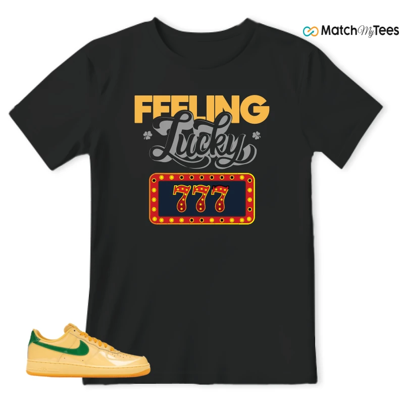 NIKE AIR FORCE 1 LOW PATENT LEATHER TOPAZ GOLD SNEAKER Matching Tees t-shirt