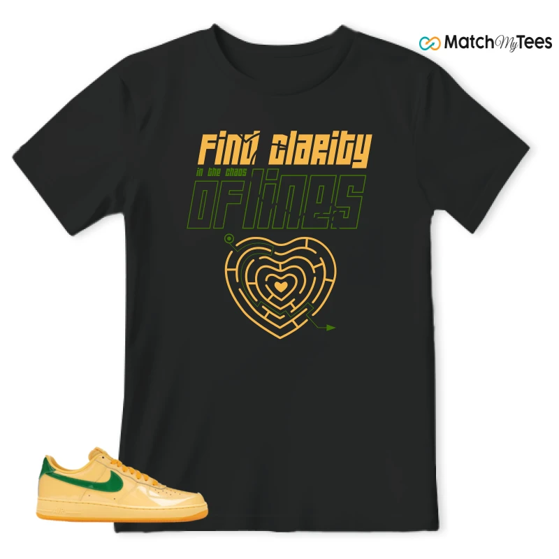 NIKE AIR FORCE 1 LOW PATENT LEATHER TOPAZ GOLD SNEAKER Matching Tees t-shirt