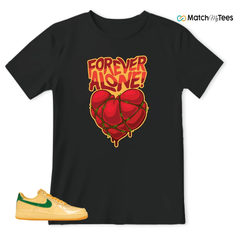 NIKE AIR FORCE 1 LOW PATENT LEATHER TOPAZ GOLD SNEAKER Matching Tees t-shirt