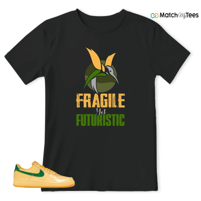 NIKE AIR FORCE 1 LOW PATENT LEATHER TOPAZ GOLD SNEAKER Matching Tees t-shirt