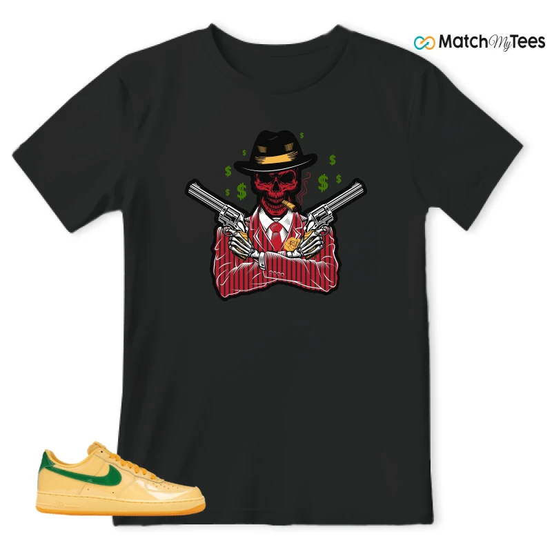 NIKE AIR FORCE 1 LOW PATENT LEATHER TOPAZ GOLD SNEAKER Matching Tees t-shirt