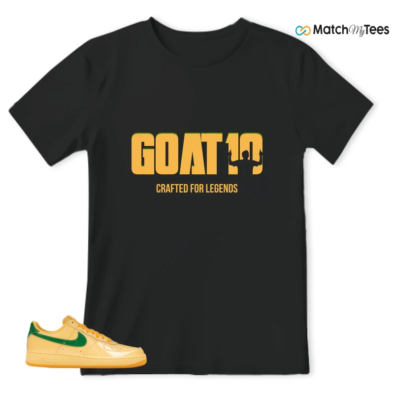 NIKE AIR FORCE 1 LOW PATENT LEATHER TOPAZ GOLD SNEAKER Matching Tees t-shirt