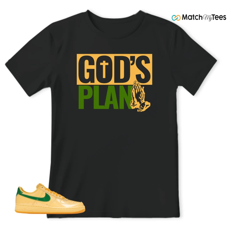 NIKE AIR FORCE 1 LOW PATENT LEATHER TOPAZ GOLD SNEAKER Matching Tees t-shirt