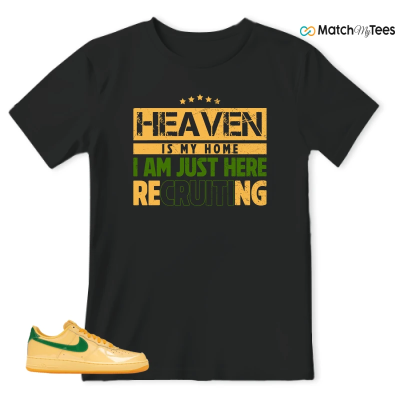 NIKE AIR FORCE 1 LOW PATENT LEATHER TOPAZ GOLD SNEAKER Matching Tees t-shirt