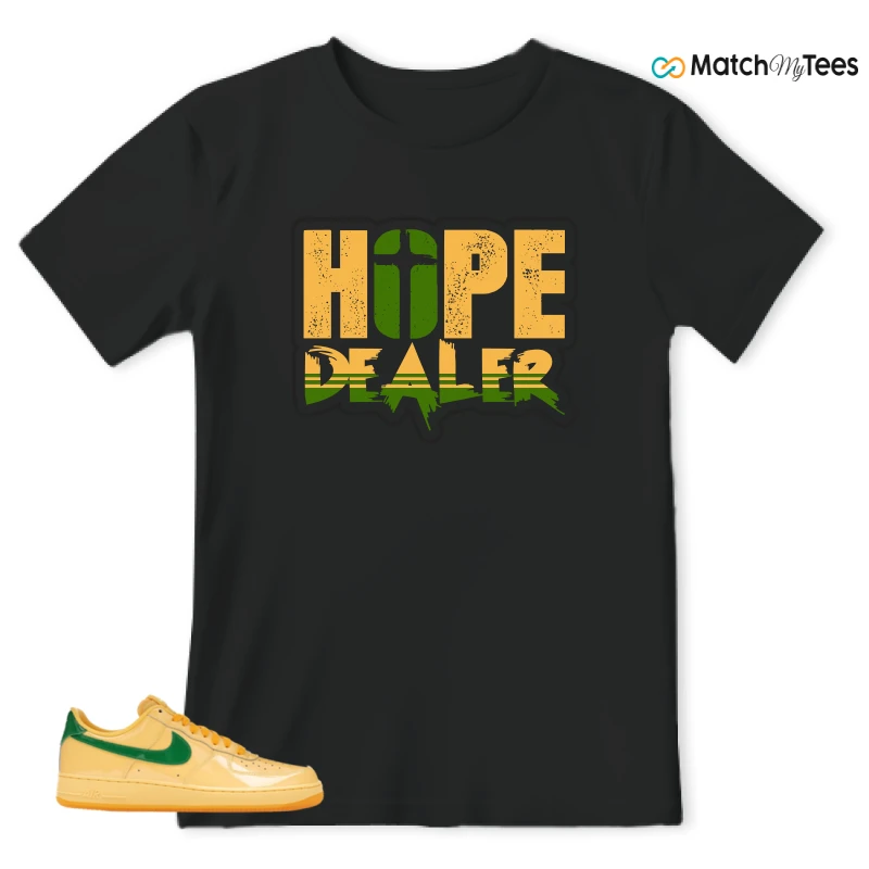 NIKE AIR FORCE 1 LOW PATENT LEATHER TOPAZ GOLD SNEAKER Matching Tees t-shirt