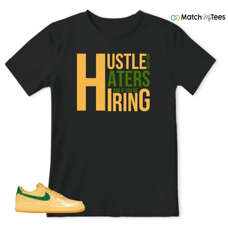 NIKE AIR FORCE 1 LOW PATENT LEATHER TOPAZ GOLD SNEAKER Matching Tees t-shirt