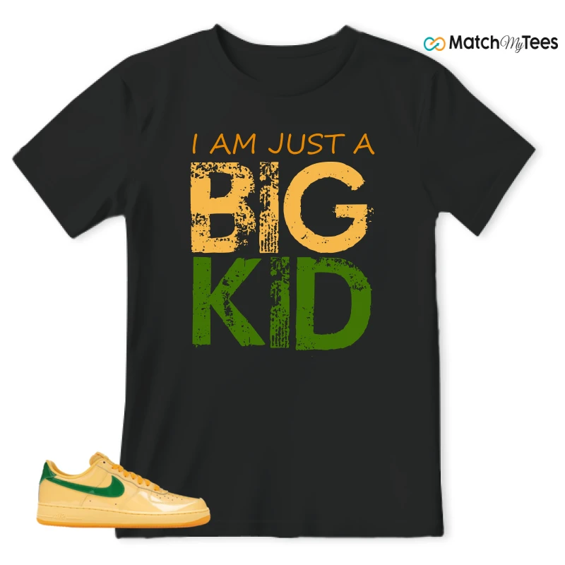 NIKE AIR FORCE 1 LOW PATENT LEATHER TOPAZ GOLD SNEAKER Matching Tees t-shirt