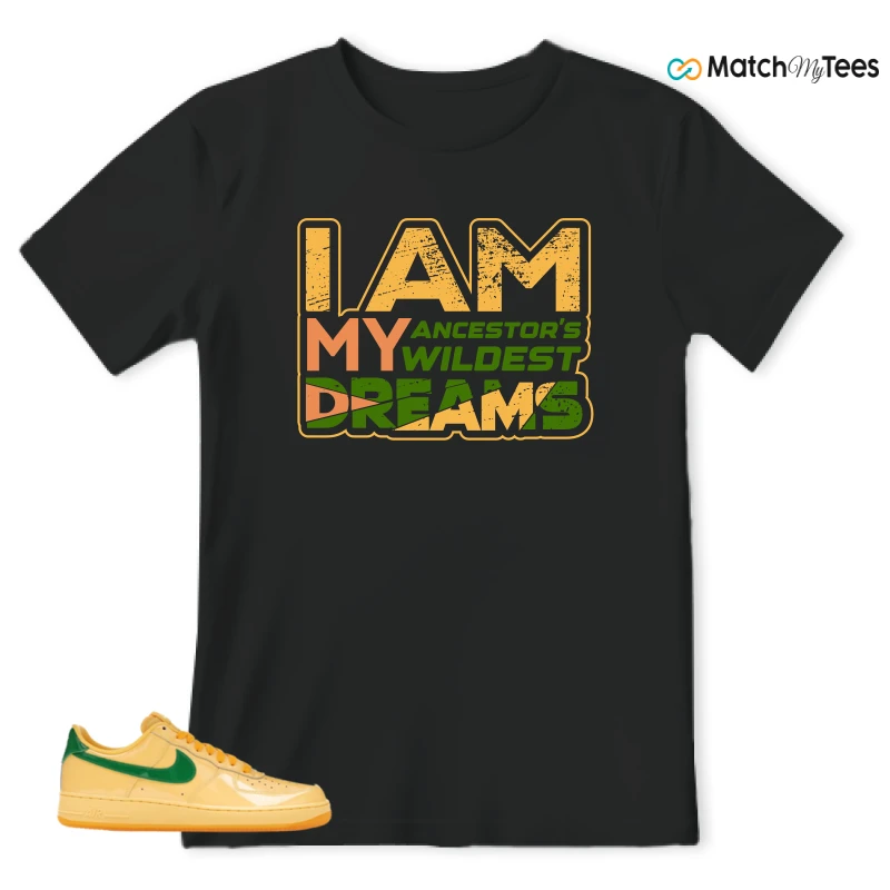 NIKE AIR FORCE 1 LOW PATENT LEATHER TOPAZ GOLD SNEAKER Matching Tees t-shirt