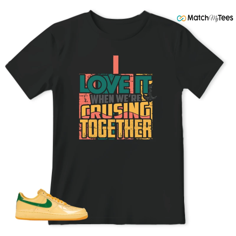 NIKE AIR FORCE 1 LOW PATENT LEATHER TOPAZ GOLD SNEAKER Matching Tees t-shirt