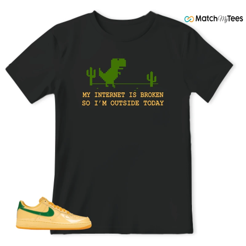 NIKE AIR FORCE 1 LOW PATENT LEATHER TOPAZ GOLD SNEAKER Matching Tees t-shirt