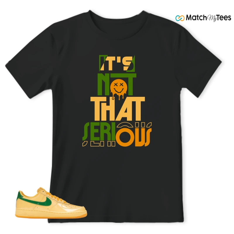 NIKE AIR FORCE 1 LOW PATENT LEATHER TOPAZ GOLD SNEAKER Matching Tees t-shirt
