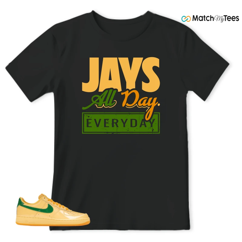 NIKE AIR FORCE 1 LOW PATENT LEATHER TOPAZ GOLD SNEAKER Matching Tees t-shirt