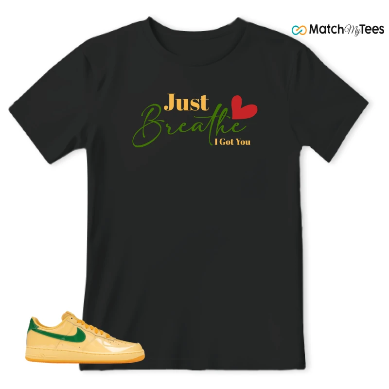 NIKE AIR FORCE 1 LOW PATENT LEATHER TOPAZ GOLD SNEAKER Matching Tees t-shirt