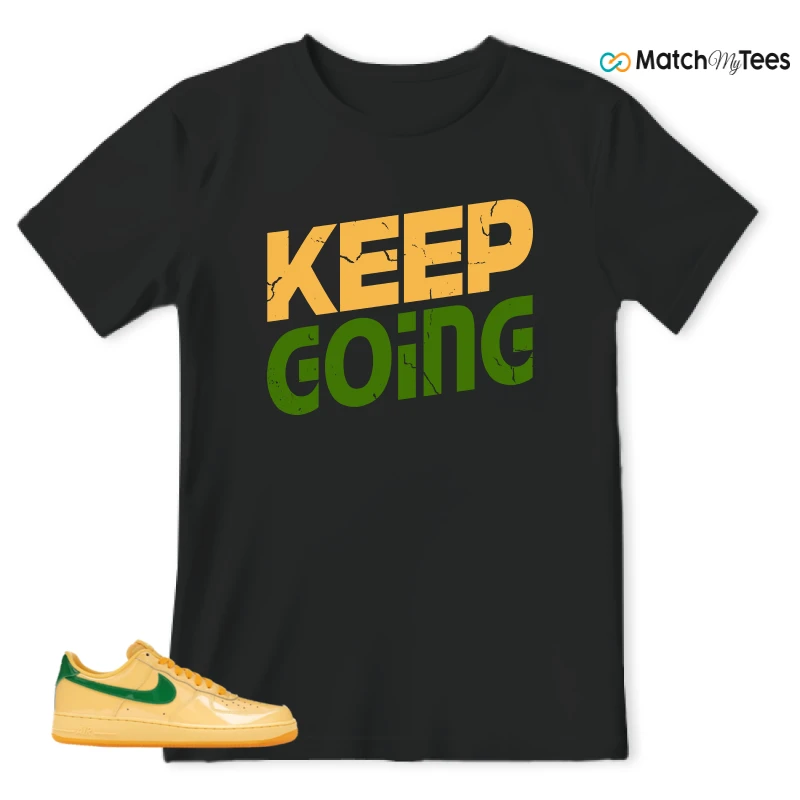 NIKE AIR FORCE 1 LOW PATENT LEATHER TOPAZ GOLD SNEAKER Matching Tees t-shirt