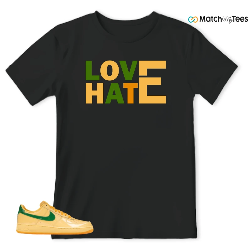 NIKE AIR FORCE 1 LOW PATENT LEATHER TOPAZ GOLD SNEAKER Matching Tees t-shirt