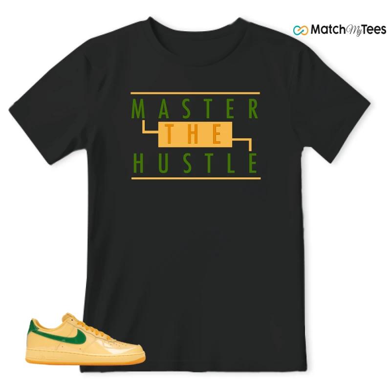 NIKE AIR FORCE 1 LOW PATENT LEATHER TOPAZ GOLD SNEAKER Matching Tees t-shirt