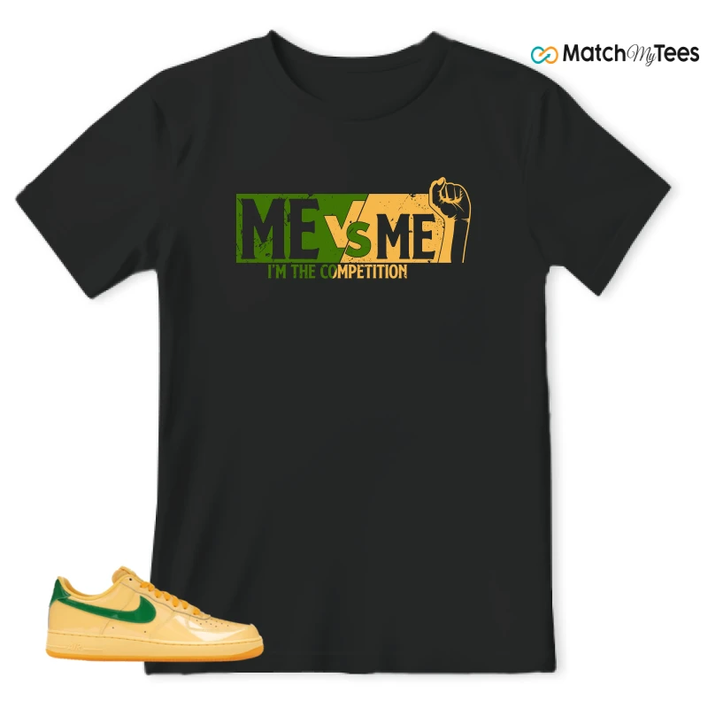 NIKE AIR FORCE 1 LOW PATENT LEATHER TOPAZ GOLD SNEAKER Matching Tees t-shirt