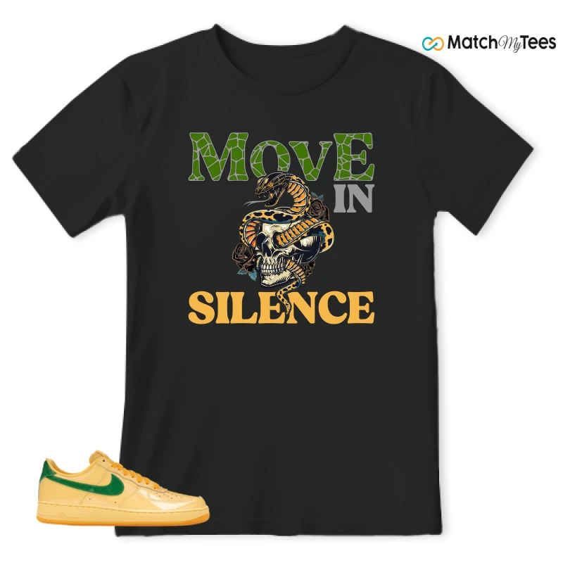 NIKE AIR FORCE 1 LOW PATENT LEATHER TOPAZ GOLD SNEAKER Matching Tees t-shirt
