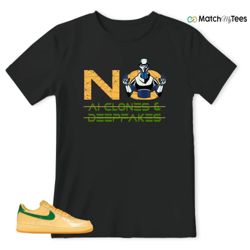 NIKE AIR FORCE 1 LOW PATENT LEATHER TOPAZ GOLD SNEAKER Matching Tees t-shirt