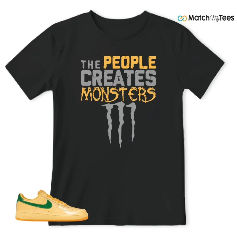 NIKE AIR FORCE 1 LOW PATENT LEATHER TOPAZ GOLD SNEAKER Matching Tees t-shirt
