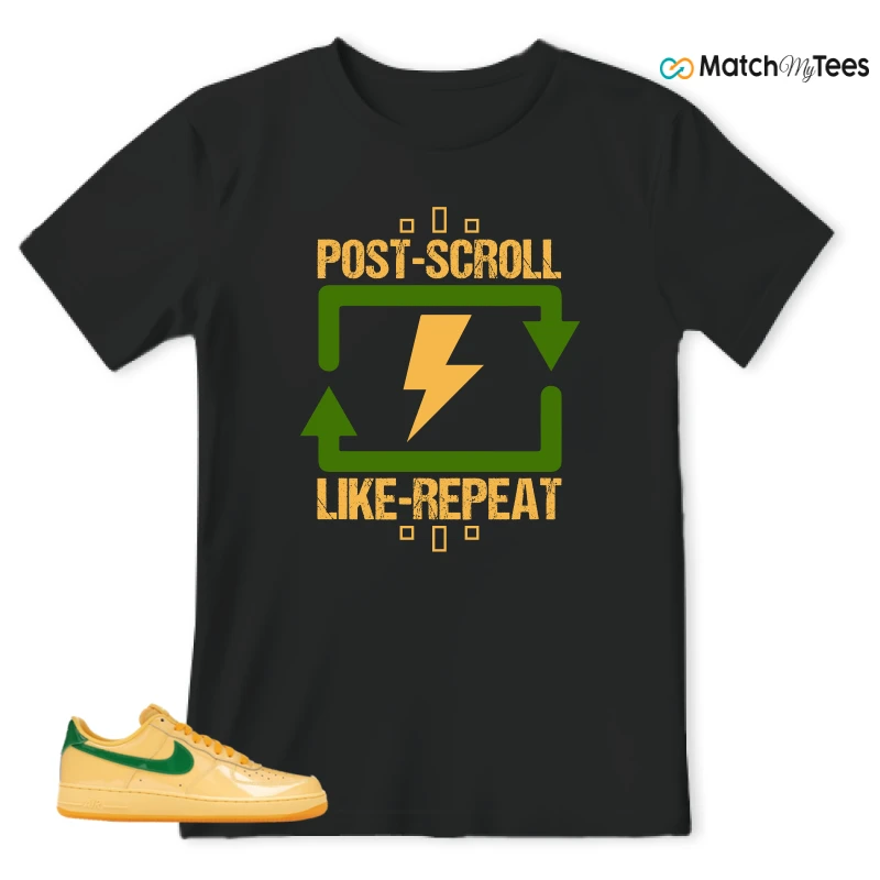 NIKE AIR FORCE 1 LOW PATENT LEATHER TOPAZ GOLD SNEAKER Matching Tees t-shirt