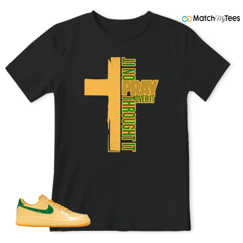 NIKE AIR FORCE 1 LOW PATENT LEATHER TOPAZ GOLD SNEAKER Matching Tees t-shirt