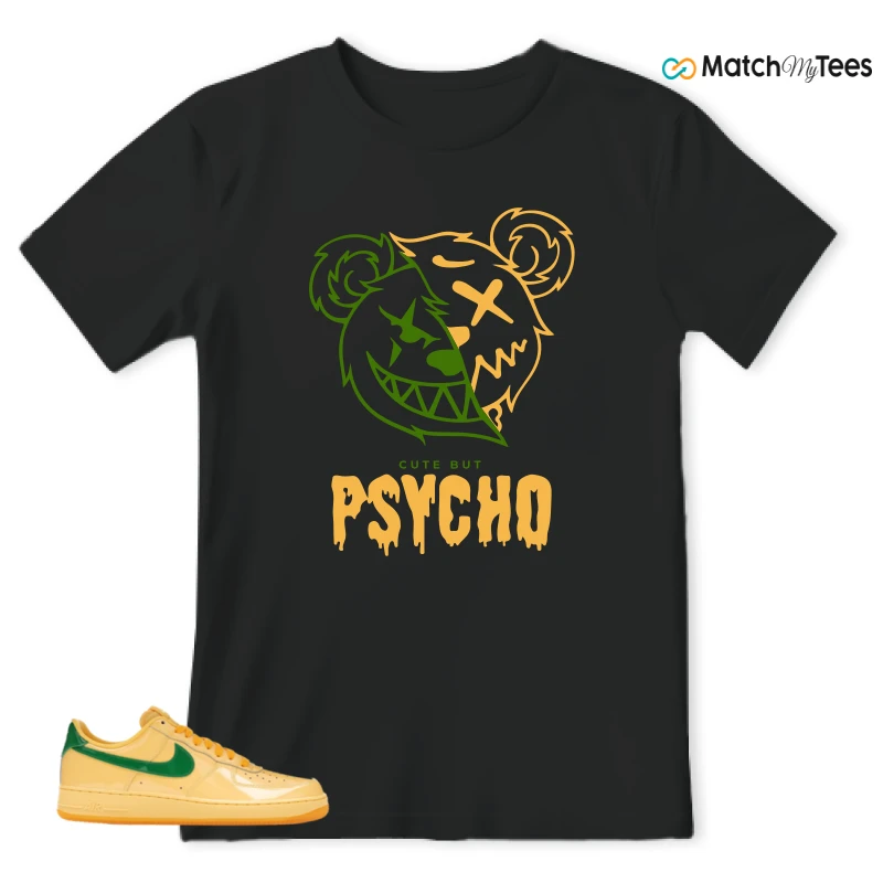 NIKE AIR FORCE 1 LOW PATENT LEATHER TOPAZ GOLD SNEAKER Matching Tees t-shirt