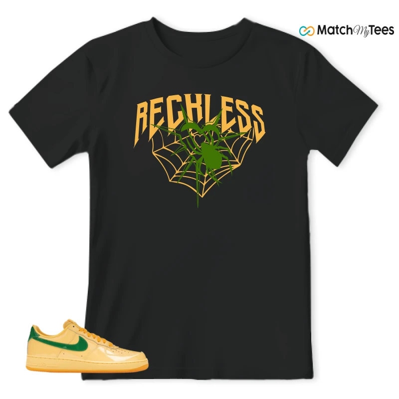 NIKE AIR FORCE 1 LOW PATENT LEATHER TOPAZ GOLD SNEAKER Matching Tees t-shirt