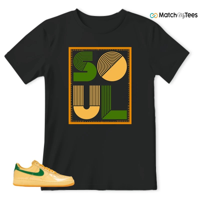 NIKE AIR FORCE 1 LOW PATENT LEATHER TOPAZ GOLD SNEAKER Matching Tees t-shirt