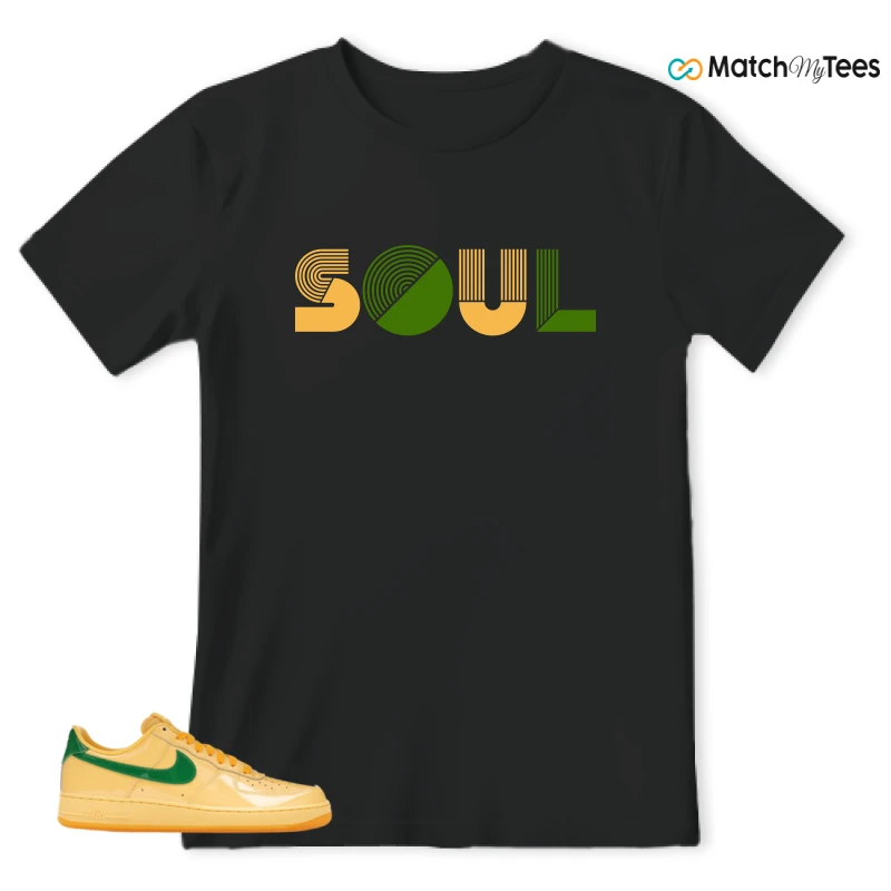 NIKE AIR FORCE 1 LOW PATENT LEATHER TOPAZ GOLD SNEAKER Matching Tees t-shirt