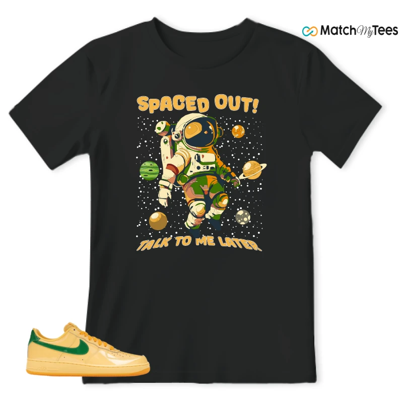 NIKE AIR FORCE 1 LOW PATENT LEATHER TOPAZ GOLD SNEAKER Matching Tees t-shirt