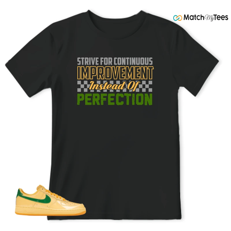 NIKE AIR FORCE 1 LOW PATENT LEATHER TOPAZ GOLD SNEAKER Matching Tees t-shirt