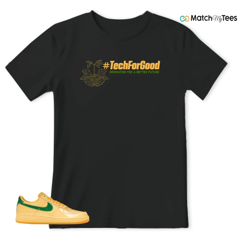NIKE AIR FORCE 1 LOW PATENT LEATHER TOPAZ GOLD SNEAKER Matching Tees t-shirt