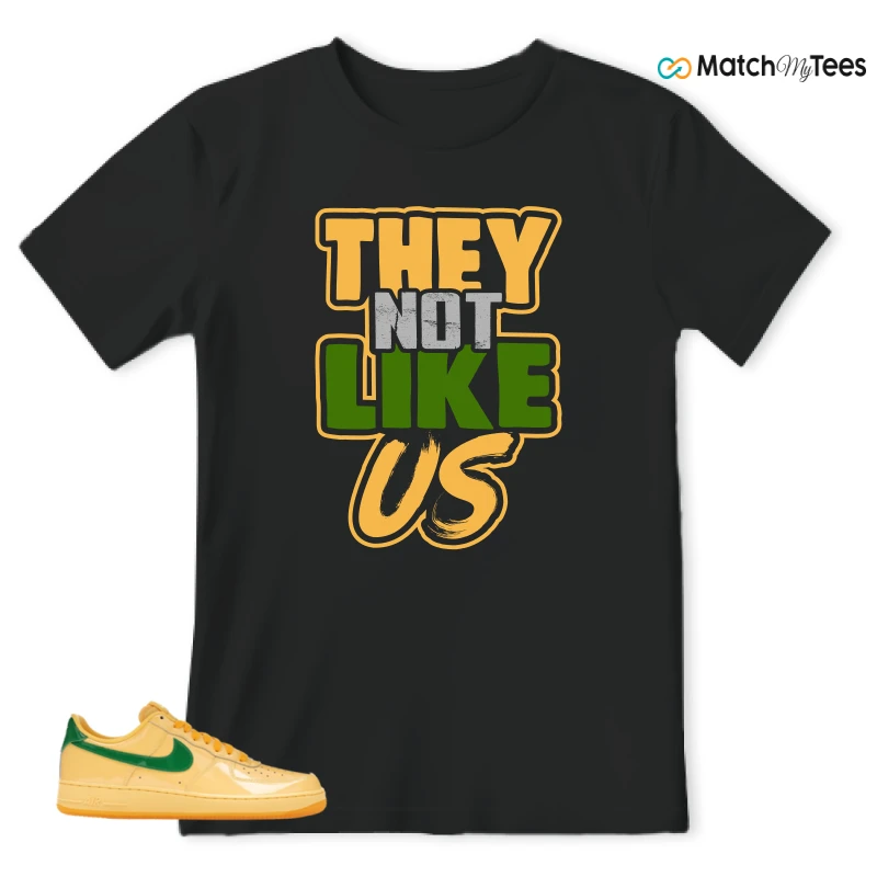 NIKE AIR FORCE 1 LOW PATENT LEATHER TOPAZ GOLD SNEAKER Matching Tees t-shirt