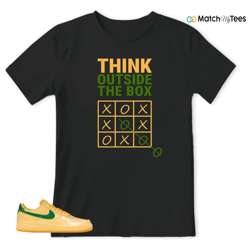 NIKE AIR FORCE 1 LOW PATENT LEATHER TOPAZ GOLD SNEAKER Matching Tees t-shirt