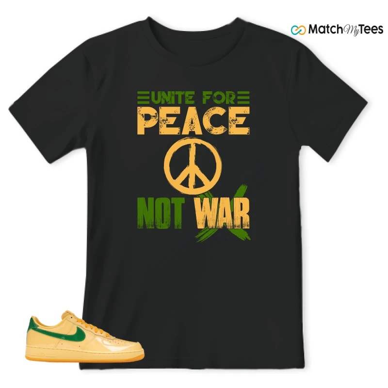 NIKE AIR FORCE 1 LOW PATENT LEATHER TOPAZ GOLD SNEAKER Matching Tees t-shirt