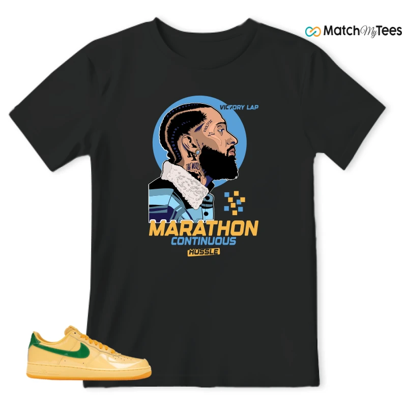 NIKE AIR FORCE 1 LOW PATENT LEATHER TOPAZ GOLD SNEAKER Matching Tees t-shirt
