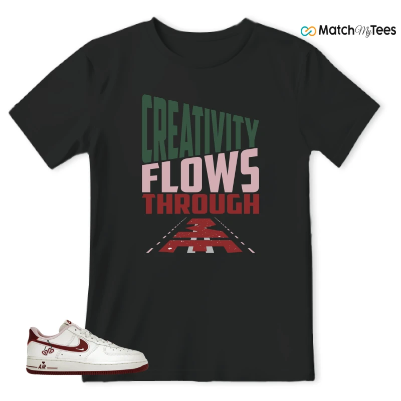 Creativity Flows Through Me Black matching T-shirt T-shirt