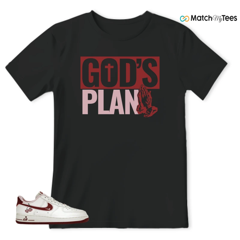 God's Plan Black matching T-shirt T-shirt